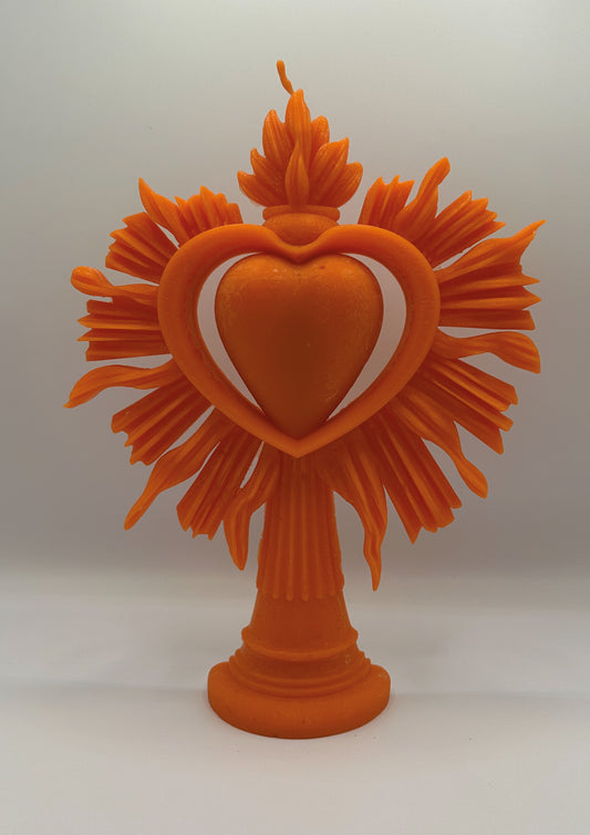 Bougie Coeur Sacré Orange