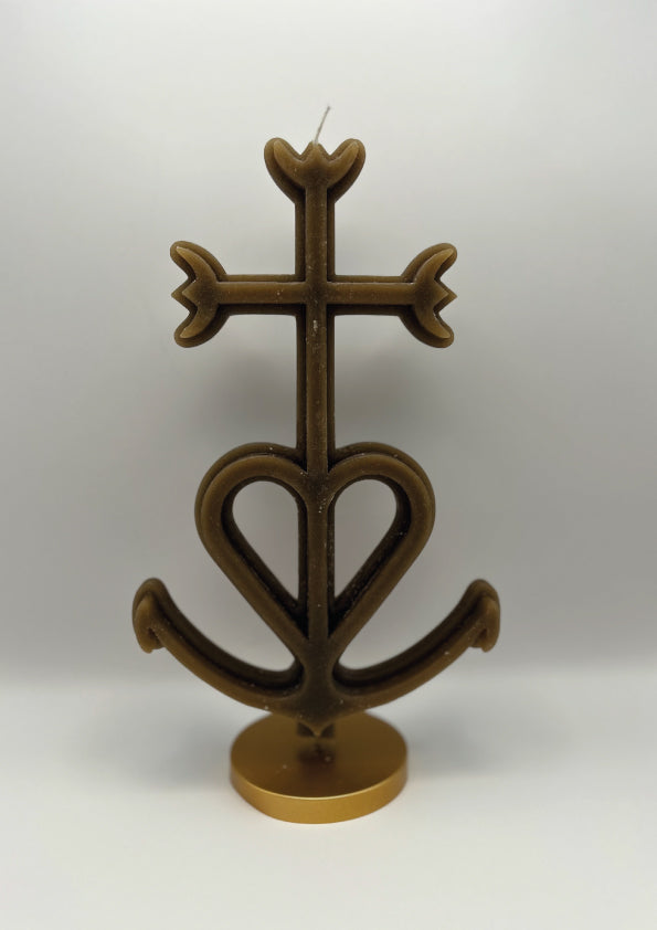 Bougie Croix Camarguaise Brune